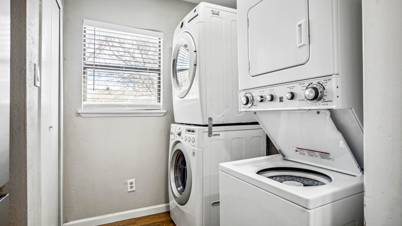 Stacked washers and dryers at Blue Ridge